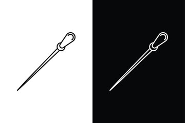 Vector Perfection. Simple Needle and Catheter Line Icons for Blood Access
