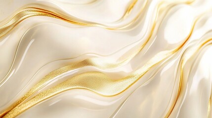 Obraz premium Elegant Flowing Golden Wave Abstract Background Design