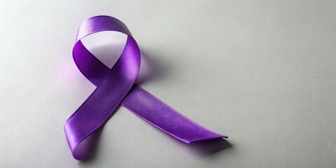 Simple purple ribbon: a powerful image, raising epilepsy awareness.