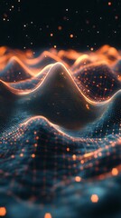 Dynamic data analysis, vibrant graphs intertwining to create an intricate 3D brain model, showcasing innovative business insights