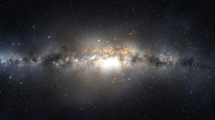 Milky Way galaxy, cosmic dust and stars.