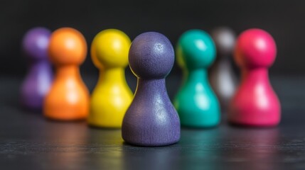Teamwork Focus in Isolated High Contrast Background