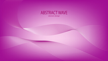Wavy blended lines with purple white gradient mesh abstract background