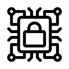 encryption line icon