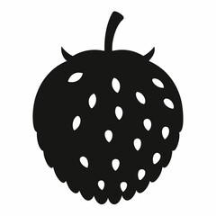 Soursop black silhouette vector