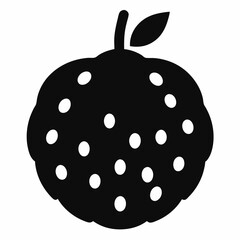 Soursop black silhouette vector