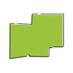 Simple map of Stark county vector hand drawn. Hand drawn style map of Stark county vector illustration