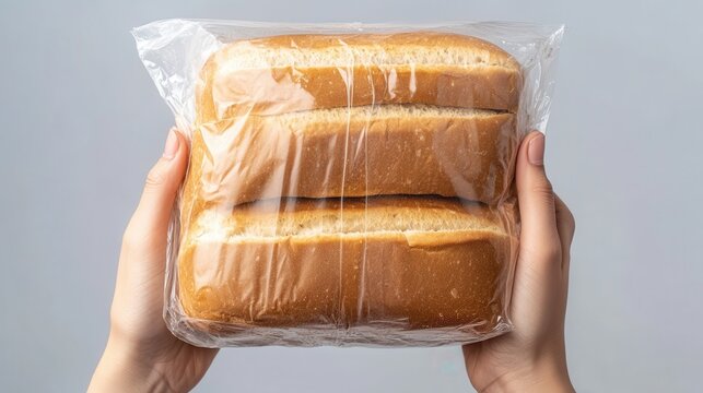 Packaging freshly baked bread kitchen setting food photography indoor environment close-up view culinary concept