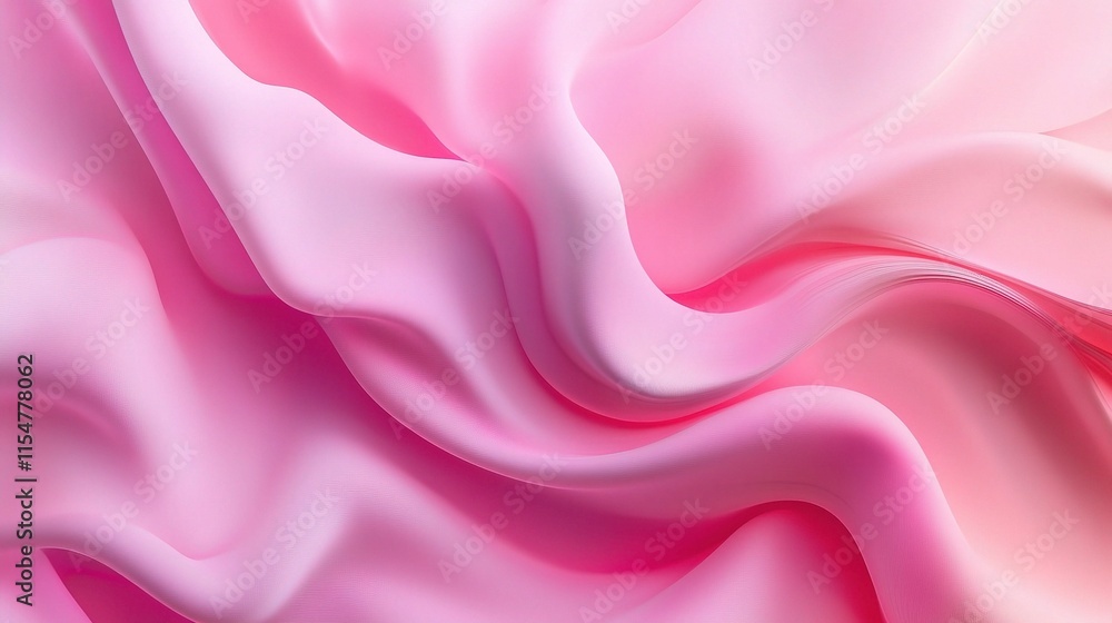 Poster soft pink gradient fabric background with smooth transitions