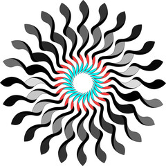 Rotating Swirls. The rotating motion of the vortex gives the image a sense of energy. The design creates a dynamic and visually interesting composition.