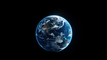 Fototapeta premium Earth from Space with Atmospheric Glow 