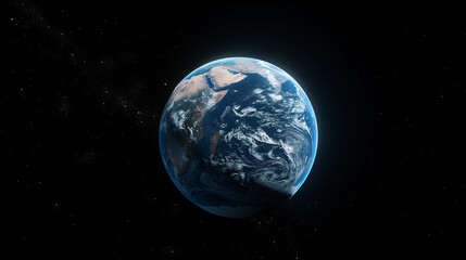 Earth from Space with Atmospheric Glow
