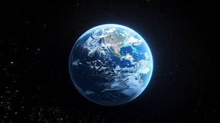 Obraz premium Earth from Space with Atmospheric Glow 
