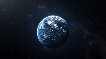 Obraz premium Earth from Space with Atmospheric Glow 