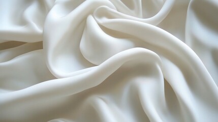 Obraz premium Luxurious White Silk Fabric Texture for Elegant Background Design