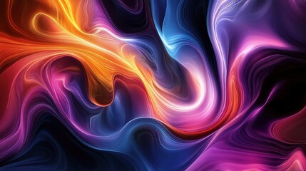 Obraz premium Smooth Flowing Abstract Background with Colorful Shapes