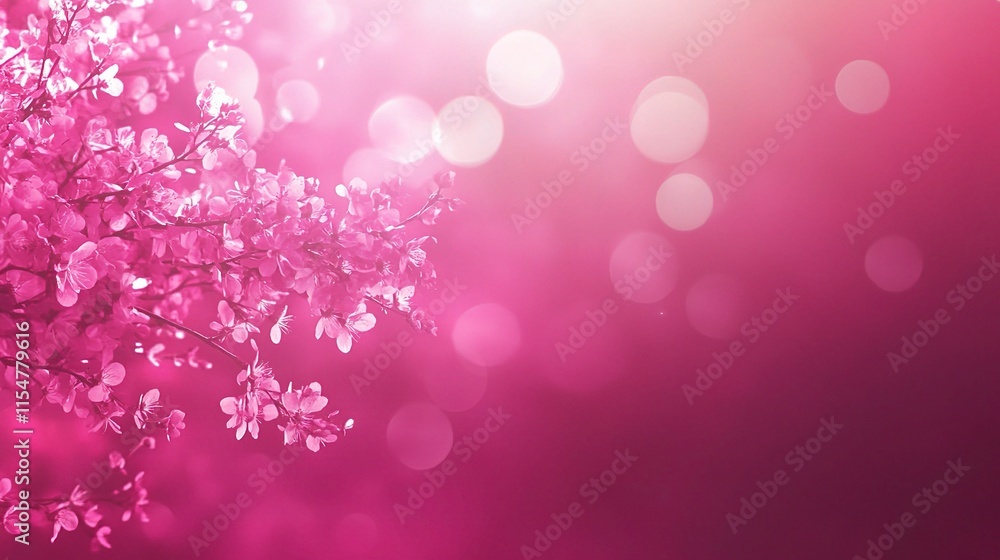 Poster soft pink abstract background with smooth gradients and bokeh effects