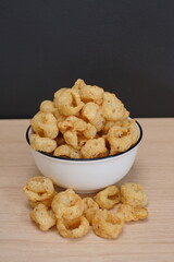 casava snack bowl on the background
