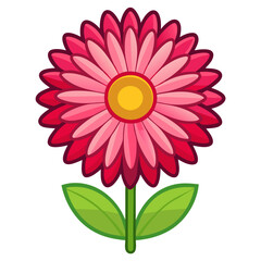 gerbera daisy flower icon design