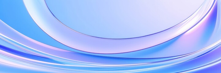 Abstract waves, fluid curves, cool blue tones, light purple hues, dynamic flow, smooth gradients, soft lighting, minimalist design, digital art, vector graphics style, modern background, ethereal atmo