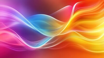 Naklejka premium Vibrant 3D Wave Pattern Background with Colorful Flowing Motion