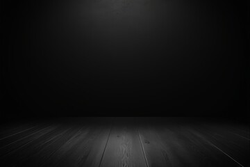 a black and white photo of a dark room with a light on