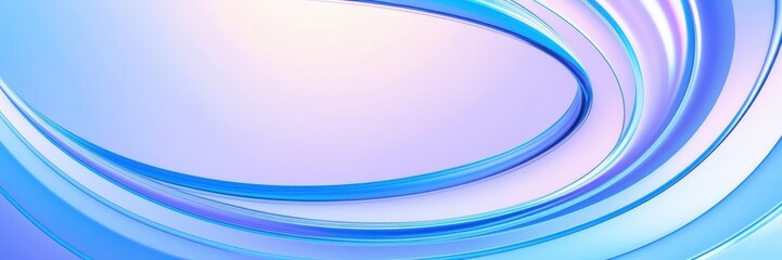 Abstract waves, fluid curves, cool blue tones, light purple hues, dynamic flow, smooth gradients, soft lighting, minimalist design, digital art, vector graphics style, modern background, ethereal atmo © KenPix