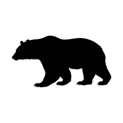 Obraz premium Florida black bear silhouette vector illustration design on white background.