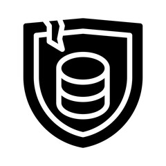 data breach glyph icon