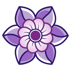 anemone flower icon design