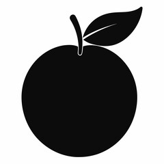 Guava black silhouette vector