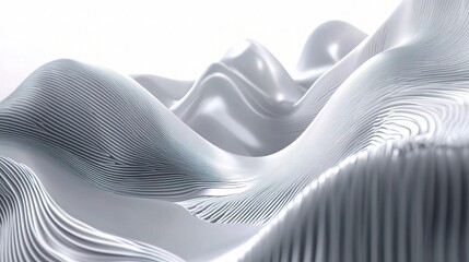 Abstract Gradient Background in White and Silver Tones for Design