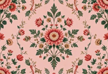 "Timeless Blooms: A Vintage Floral Tapestry"