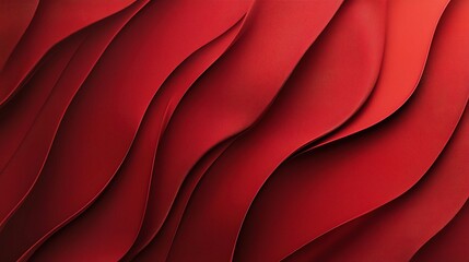 Obraz premium Elegant Red Silk Textile Background with Ample Folds and Curves