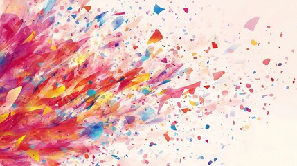 Fototapeta premium Colorful Abstract Celebration Background with Confetti Design