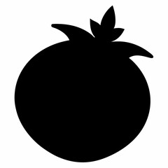 Pomegranate black silhouette vector