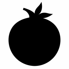 Pomegranate black silhouette vector