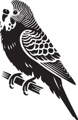 Budgerigar silhouette