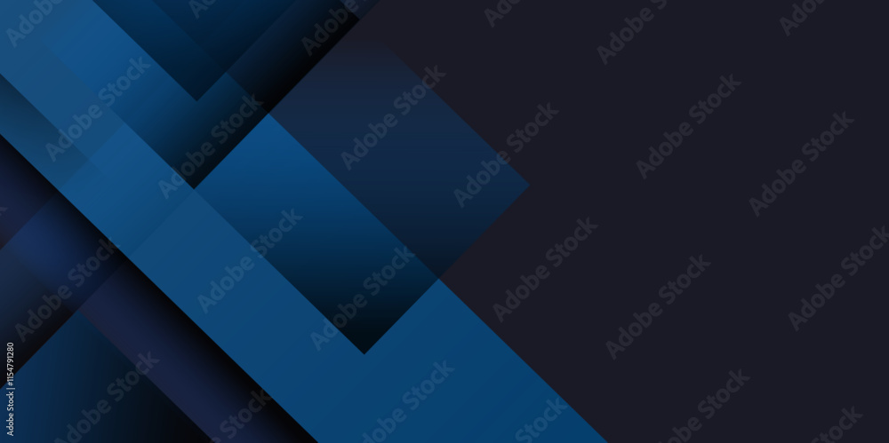 Poster Minimal blue abstract modern background design. Vector futuristic digital landscape with line abstract dark blue background. Vector abstract graphic design banner pattern presentation background.	