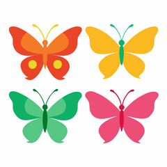 set of butterflies