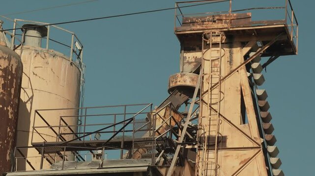 December 21, 2024 - Los Angeles, California Cement manufacturing plant - industrial preprocessing materials