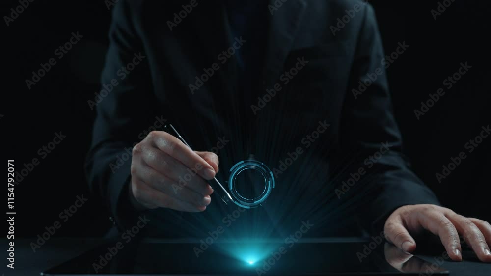 Aufkleber human interact with ai artificial intelligence brain processor in concept of ai artificial intellige