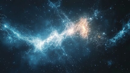Glowing Celestial Bodies in a Futuristic Space Scene
