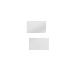 PSD business cards, cards stack, white isolated on light transparent background