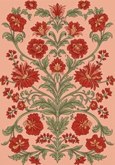 "Timeless Blooms: A Vintage Floral Tapestry"