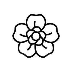 camellia flower icon design