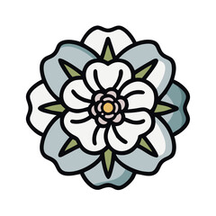 camellia flower icon design