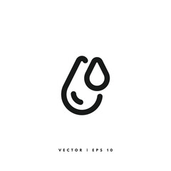 Water Drop Icon. Editable Stroke