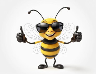 bee on a white