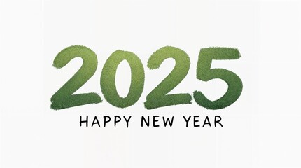 Fototapeta premium Happy New Year Background 2025 - a minimalistic Happy New Year 2025 greeting card design